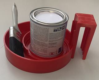 Farbdosenhalter Lackdosen rot 3